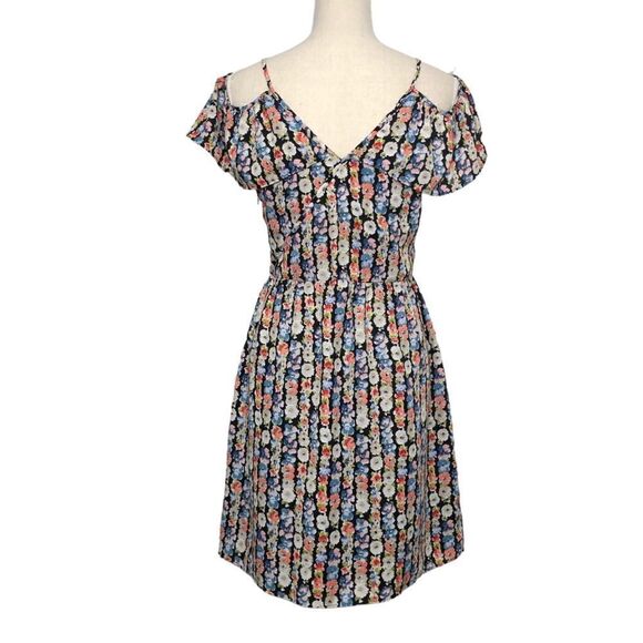 J Crew Mercantile Ditsy Floral Mini Dress V Neck Off The Shoulder Size 4/6 NWT - Picture 6 of 14